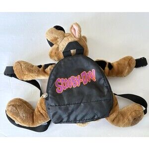 SCOOBY DOO Plush Mini Stuffed Dog BACKPACK Vtg 1999 Y2K Cartoon Character Bag